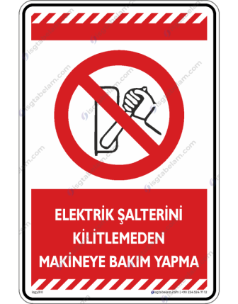 Elektrik Şalterlerini Kilitlemeden Makineye Bakım Yapma