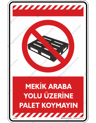 Mekik Araba Yolu Üzerine Palet Koyma