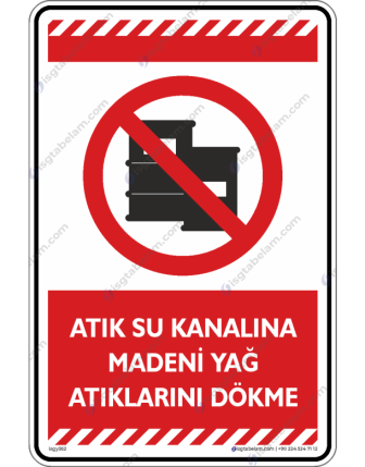 Atık Su Kanalına Madeni Yağ Atıklarını Dökme