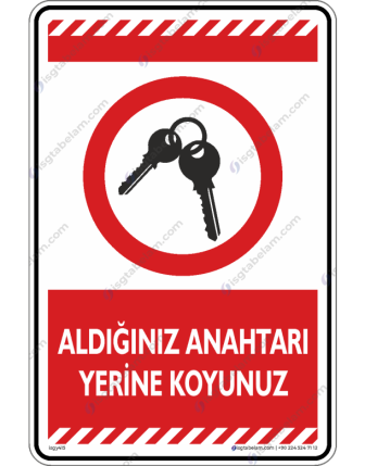Aldığınız Anahtarı Yerine Koyunuz