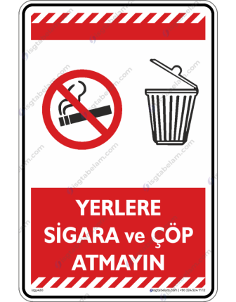 Yanan Sigara Kibrit ve Külleri Kağıt Sepetlerine Atmak yasaktır