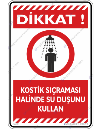 Kostik Sıçraması Halinde Su Duşunu Kullan