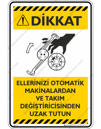 Ellerinizi Otomatik Makinalardan ve Takım Değiştiricisinden Uzak Tutun