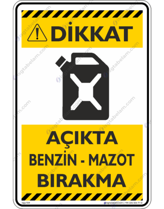 Açıkta Benzin, Mazot Bırakma