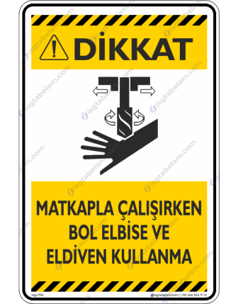 Matkapla Çalışırken Bol Elbise ve Eldiven Kullanma