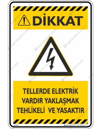 Tellerde Elektrik Vardır Yaklaşmak Tehlikeli ve Yasaktır