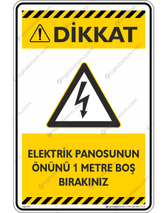 Elektrik Panosunun Önünü 1 mt. Boş Bırakınız
