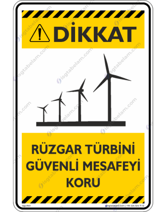 Rüzgar Türbini Güvenli Mesafeyi Koru