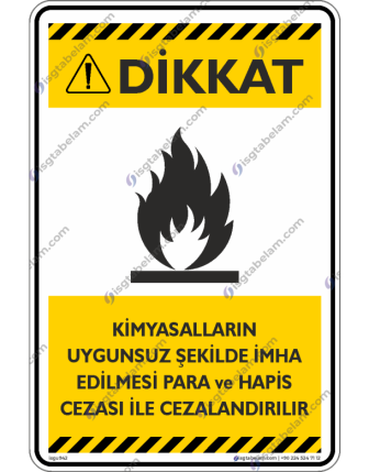 Kimyasalların Uygunsuz Şekilde İmha Edilmesi Para ve Hapis Cezası İle Cezalandırılır