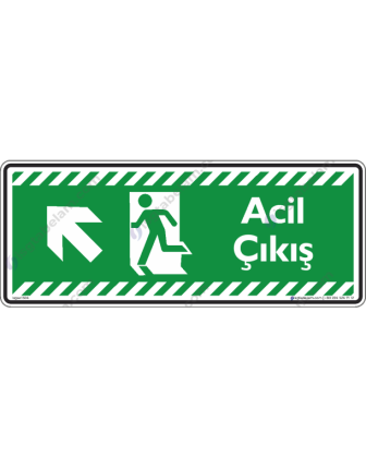 Acil Çıkış Sol Yukarıya Ok