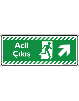 Acil Çıkış Sağ Yukarıya Ok