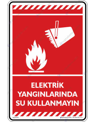 Elektrik Yangınlarında Su Kullanmayın