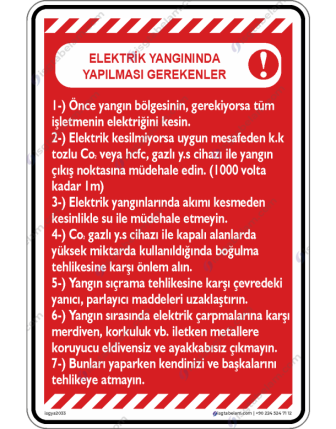 Elektrik Yangınlarında Yapılması Gerekenler