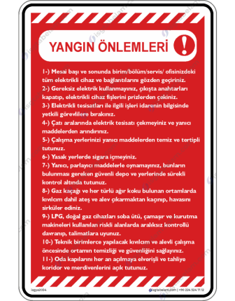Yangın Önlemleri