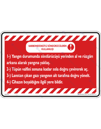 Karbondioksitli Söndürücülerin Kullanılışı